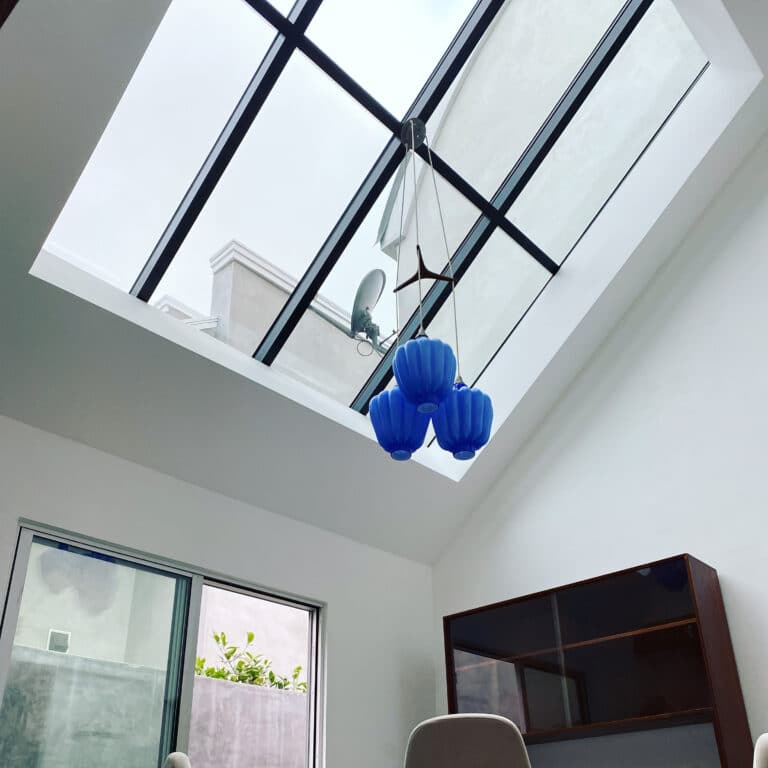 Custom Flat Glass Skylight Interior