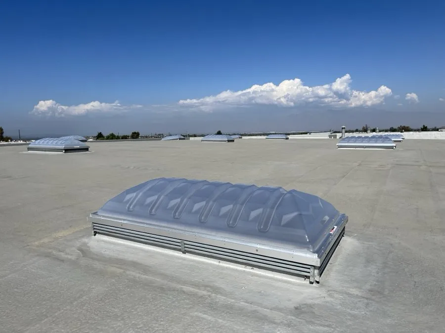 Commercial dome skylight installation Los Angeles