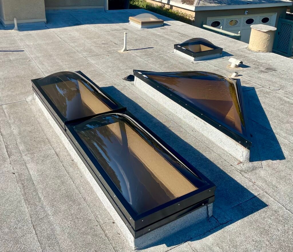 Triangular and cluster dome skylights installed in Pasadena — Hollywood Skylights