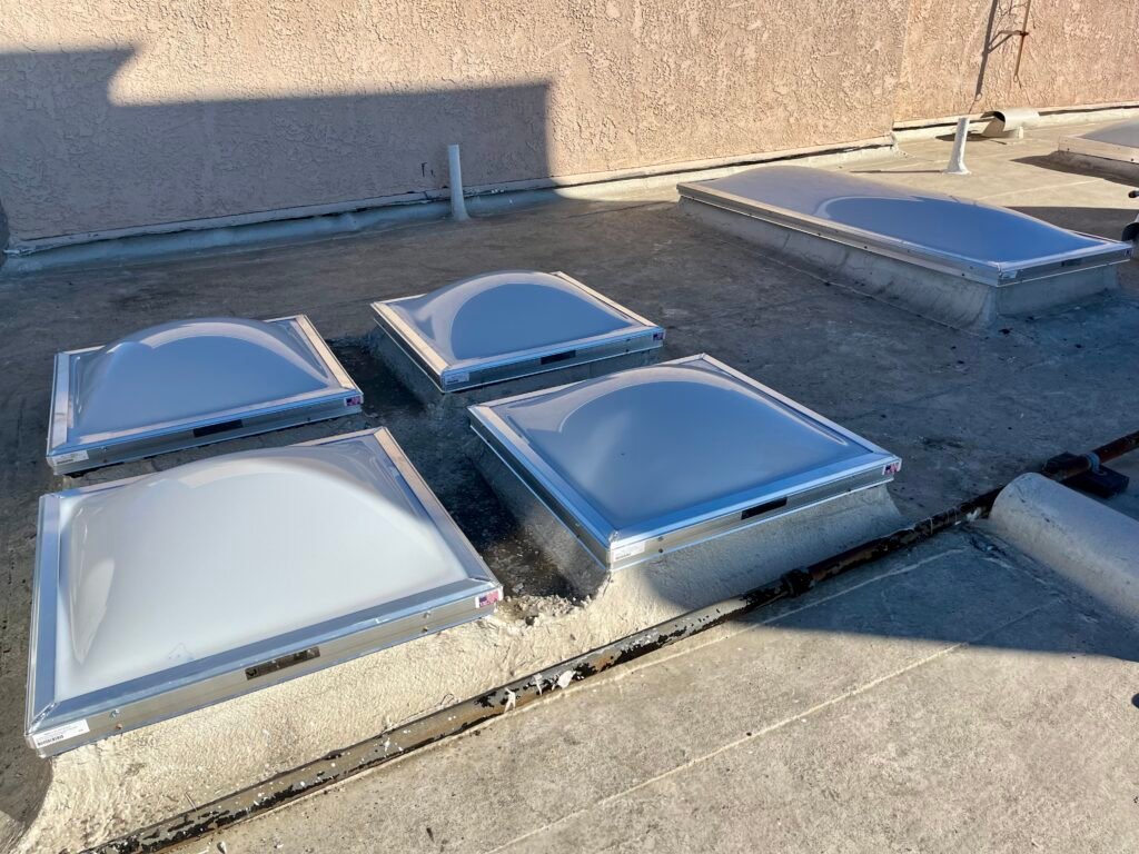 Dome skylights installed on a Westwood condo building — Hollywood Skylights